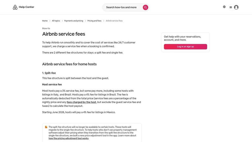 Airbnb guest service fee guide